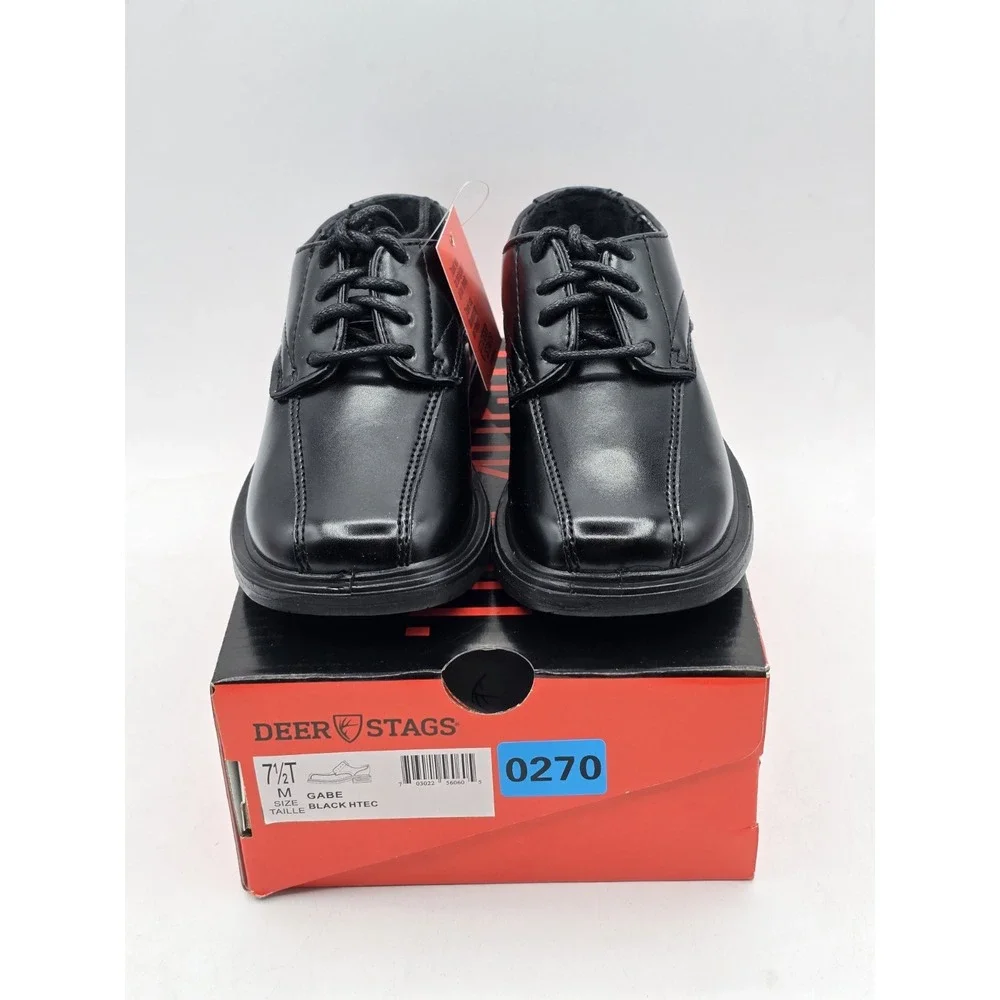 Deer Stags‎ Boy's Ace Oxford Gabe Dress shoes Loafers, Black, 7.5 M Toddler